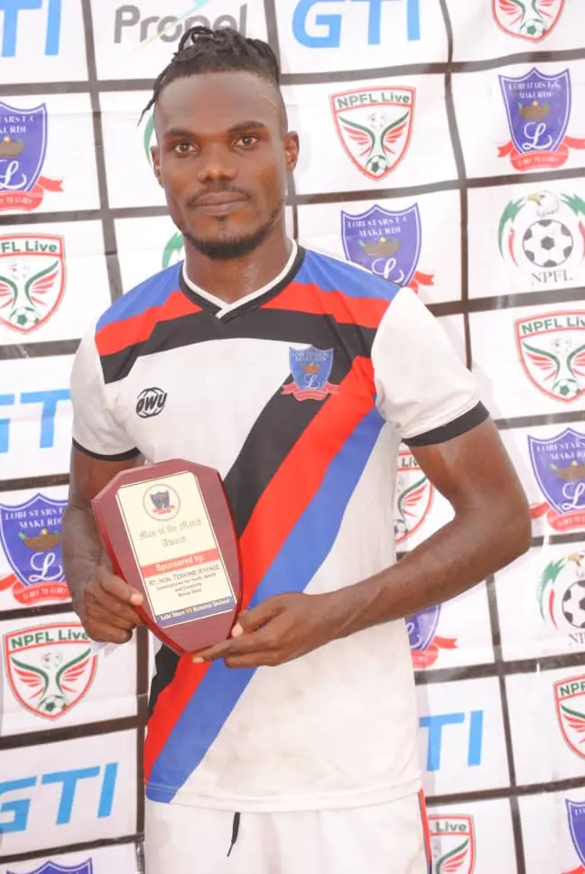 Ekioke earns Lobi Stars N.5m for goal against Abia Warriors